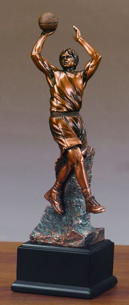 Basketball Player Sculpture Shooting Ball Award Trophy